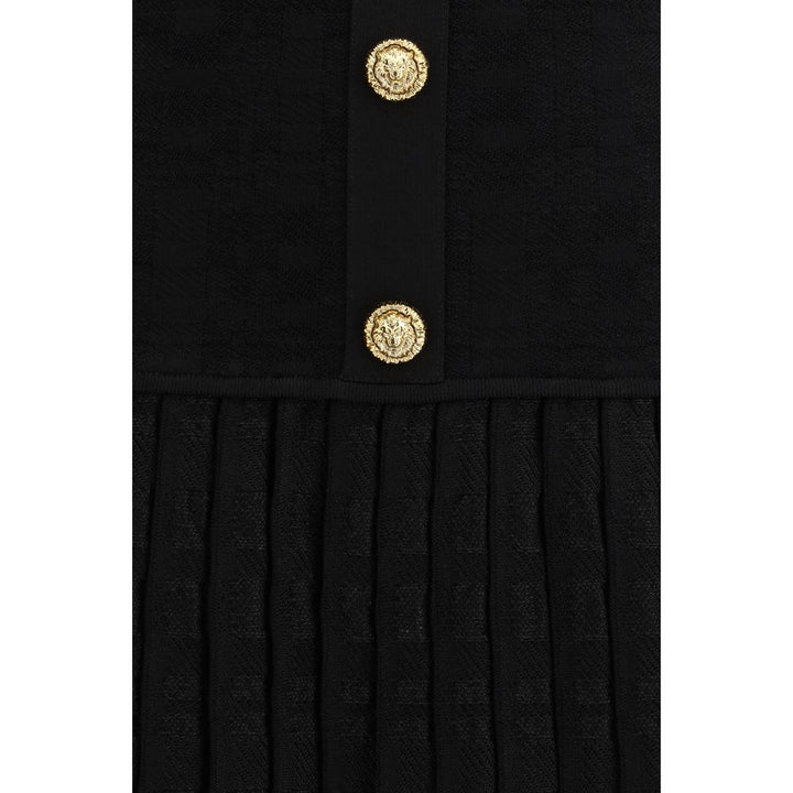 Balmain Black Viscose Cocktail Dress
