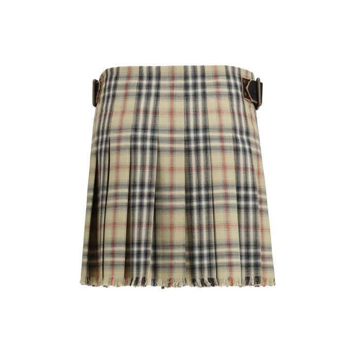 Burberry Multicolor Wool Oves Aries Mini Skirt