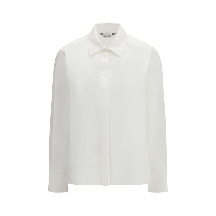 Max Mara White Cotton Dress Shirt