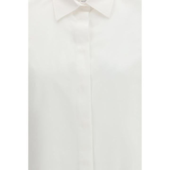 Max Mara White Cotton Dress Shirt