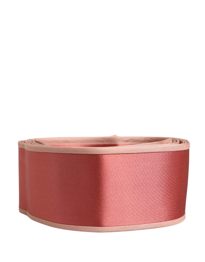 Dolce & Gabbana Pink Silk Satin Waist Women Cintura Belt