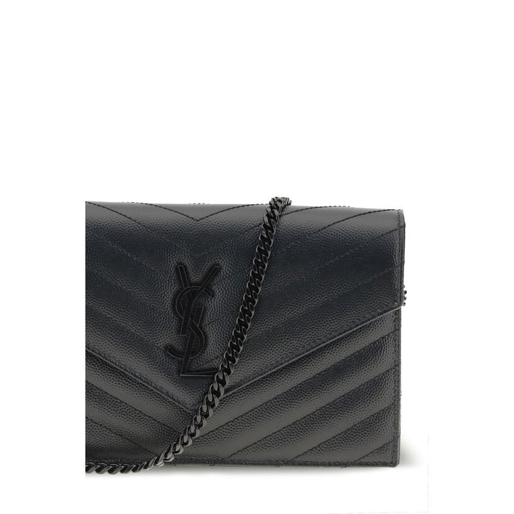 Saint Laurent Black Calf Leather Bos Taurus Shoulder Bag