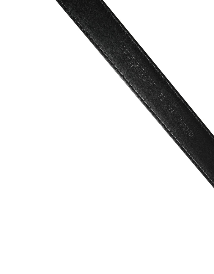 Dolce & Gabbana Brown Calf Fur Leopard Metal Buckle Belt