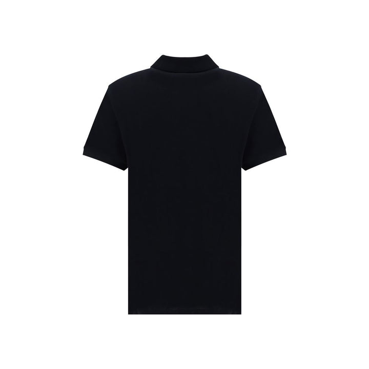 Ami Paris Black Cotton Polo Shirt