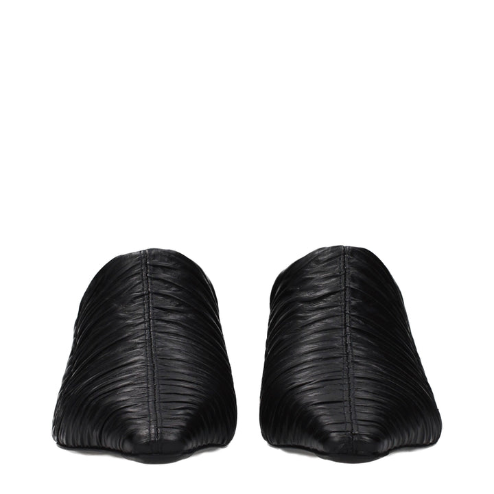 Jimmy Choo Black Leather Mid Heel Pumps