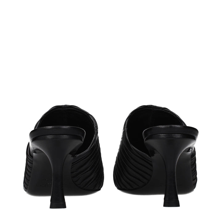 Jimmy Choo Black Leather Mid Heel Pumps