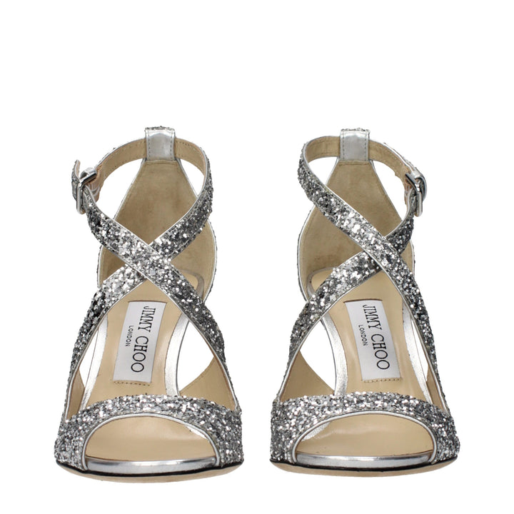 Jimmy Choo Gray Plastic Strap-On Sandals