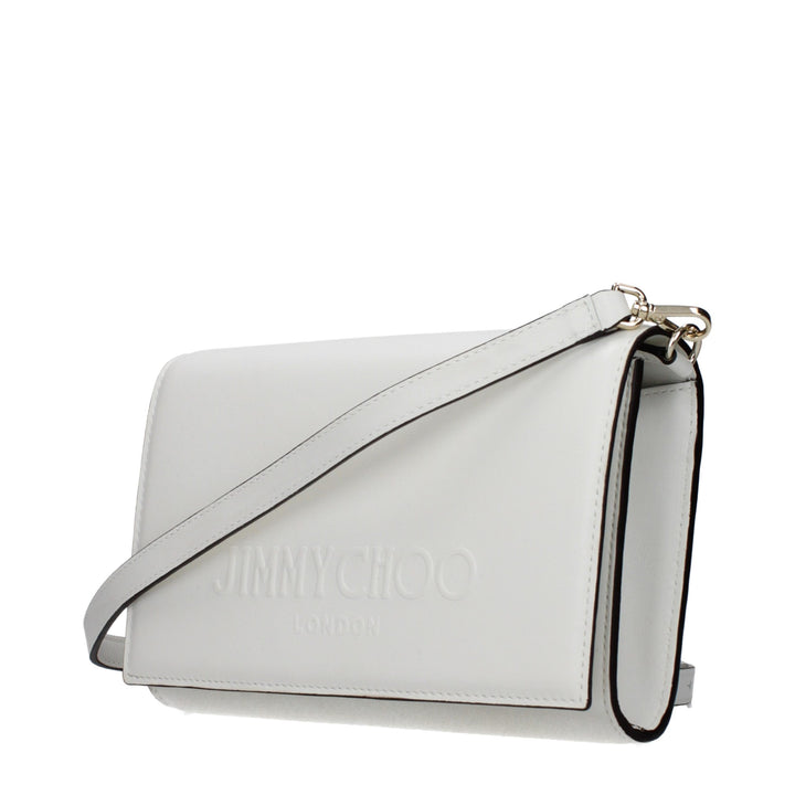 Jimmy Choo White Leather Clutch Bag