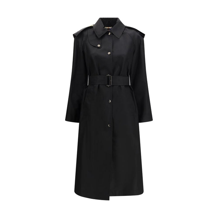 Burberry Black Nylon Trench Coat