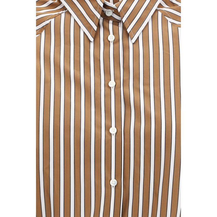Brunello Cucinelli Brown Cotton Pattern Shirt