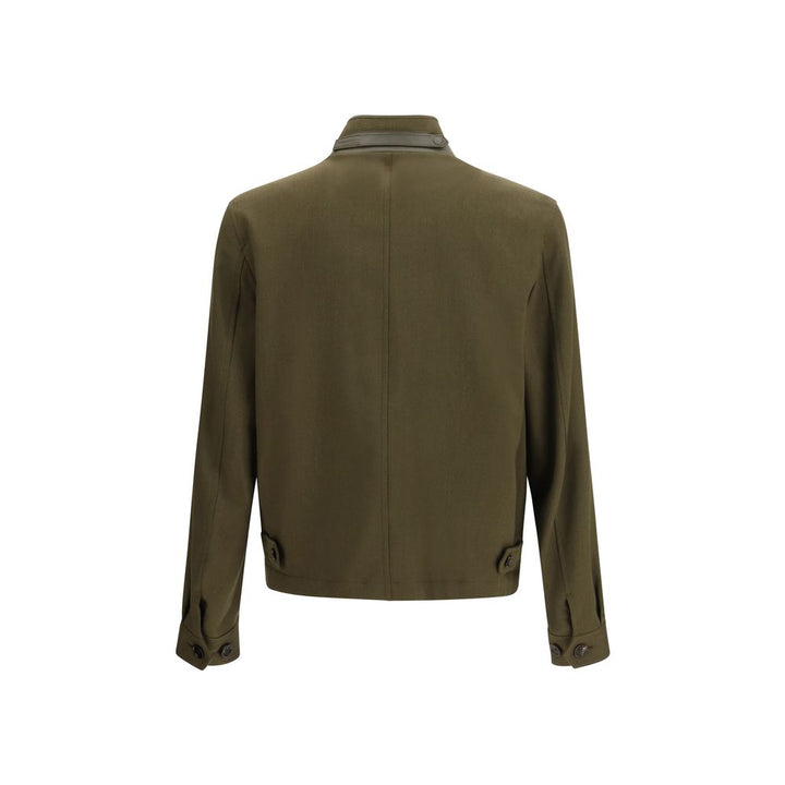 Tom Ford Bicolor Fleece Wool Full-Length Jacket