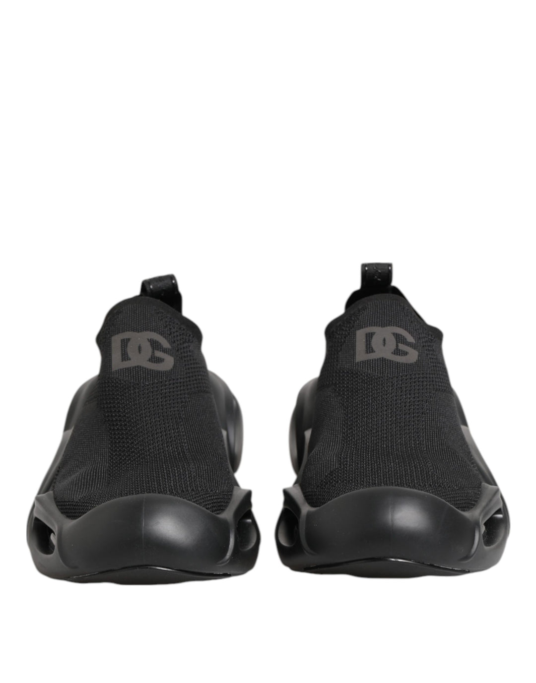 Dolce & Gabbana Black Slip On Wave Low Top Sneakers Shoes