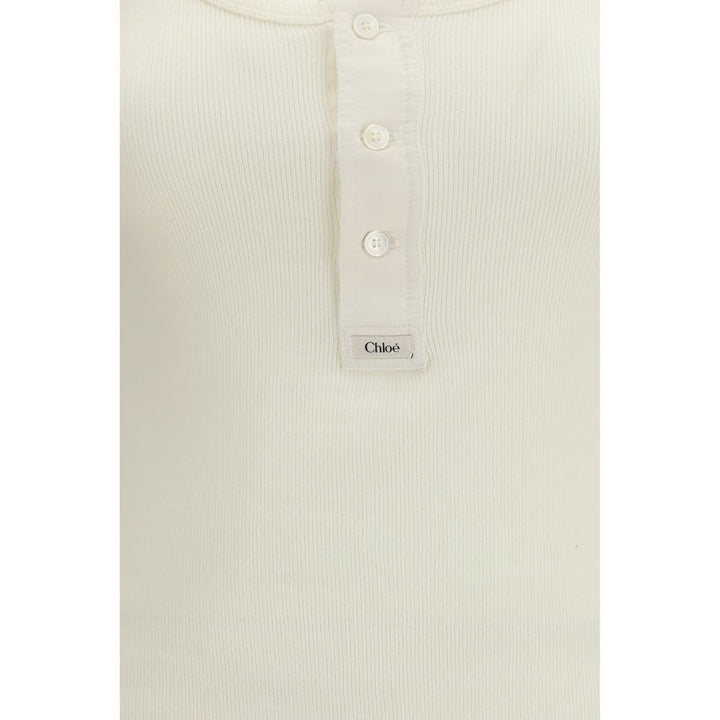 Chloé White Cotton Long Sleeve T-Shirt