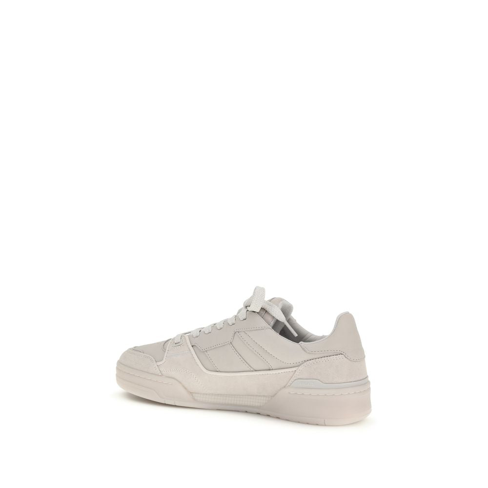 Axel Arigato Gray Calf Leather Bos Taurus Low Top Sneakers