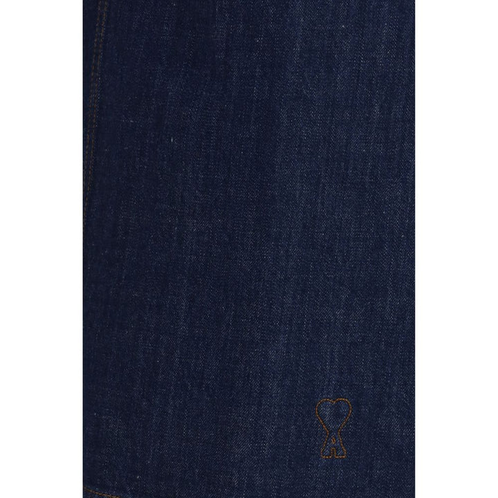 Ami Paris Blue Cotton Casual Dress