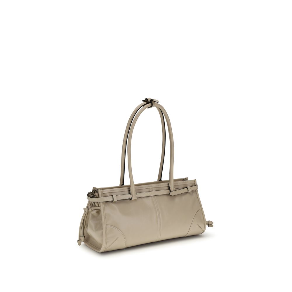 Prada Beige Calf Leather Bos Taurus Shoulder Bag