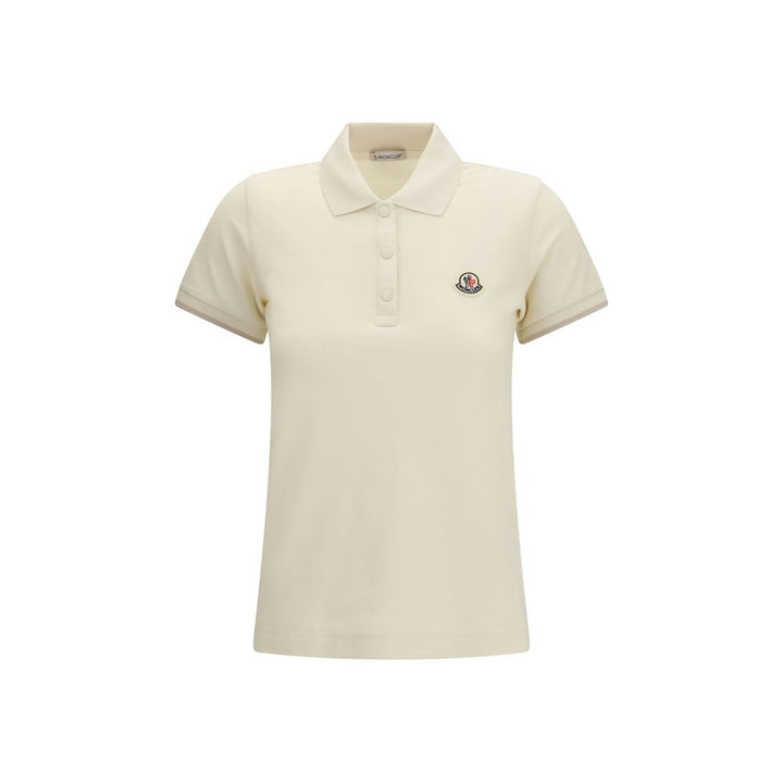Moncler Beige Cotton Polo Shirt