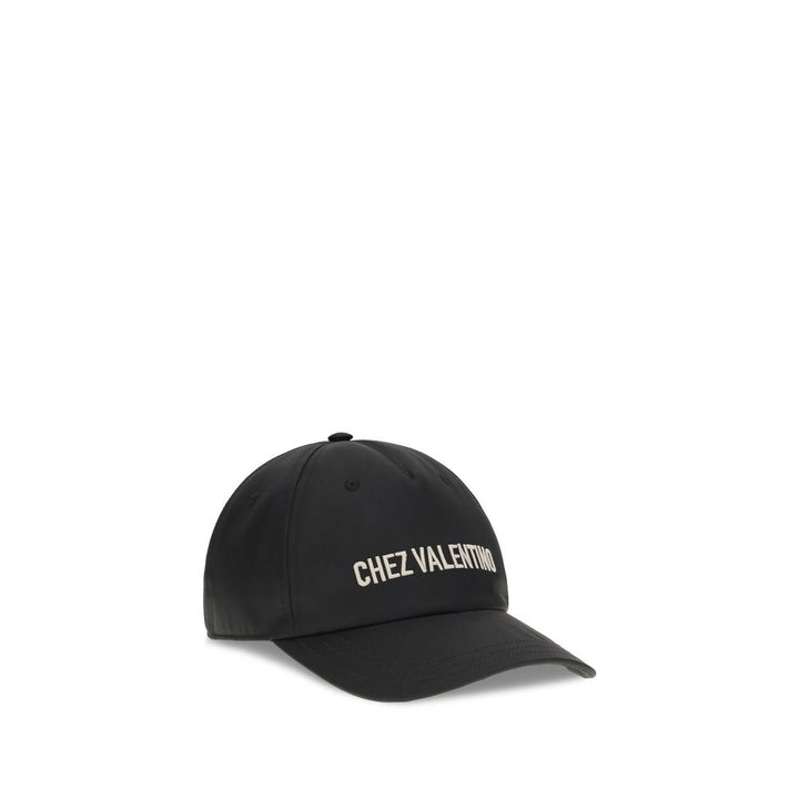 Valentino Garavani Black Cotton Cap (Baseball Hat)