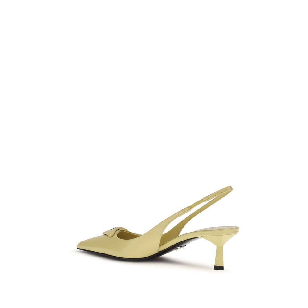 Prada Bicolor Calf Leather Bos Taurus High Heel Pumps
