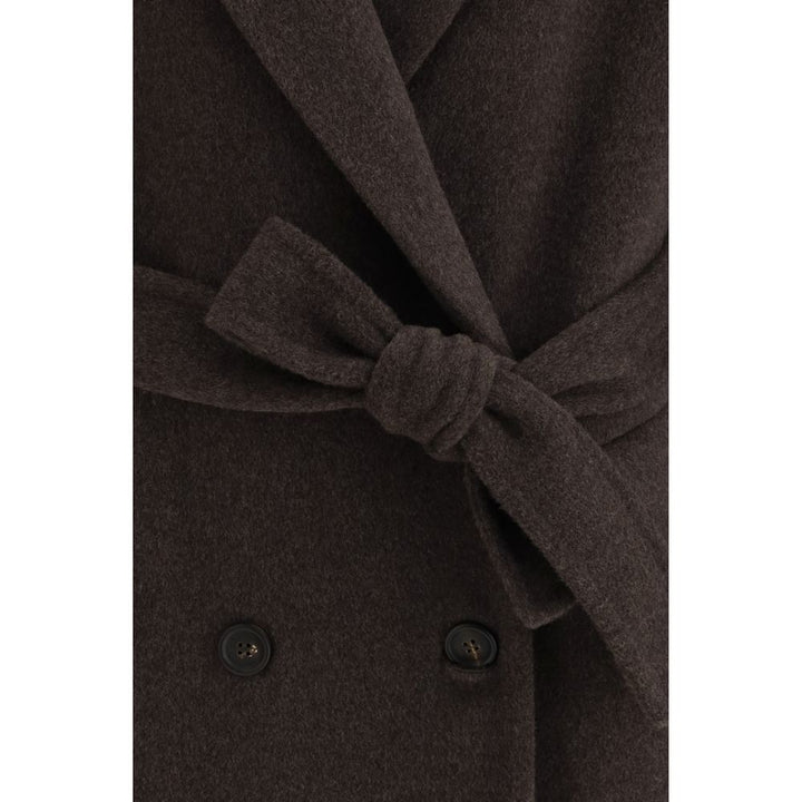 Brunello Cucinelli Brown Fleece Wool Coat