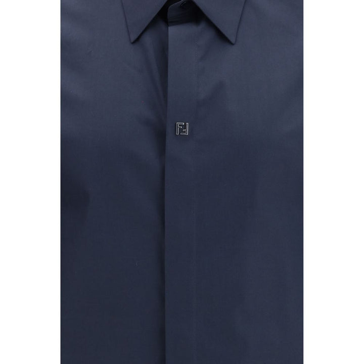Fendi Blue Cotton Shirt