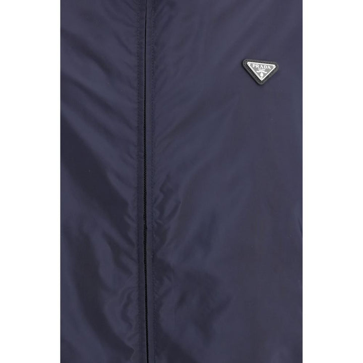 Prada Blue Recycled Polyamide Shell Jacket