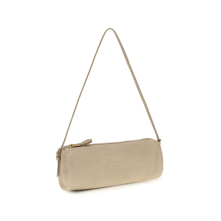Miu Miu Beige Calf Leather Bos Taurus Shoulder Bag