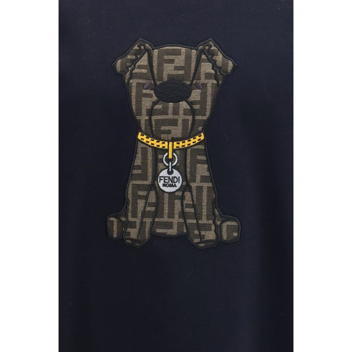Fendi Black Cotton T-Shirt