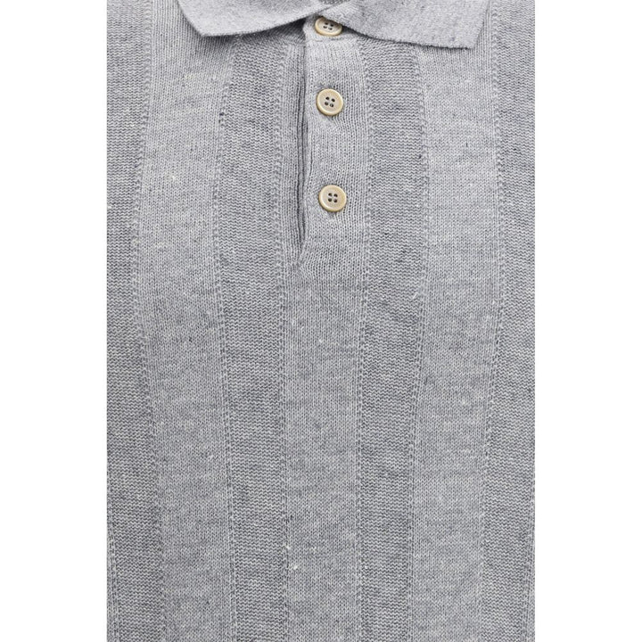 Brunello Cucinelli Gray Linen Dress Shirt