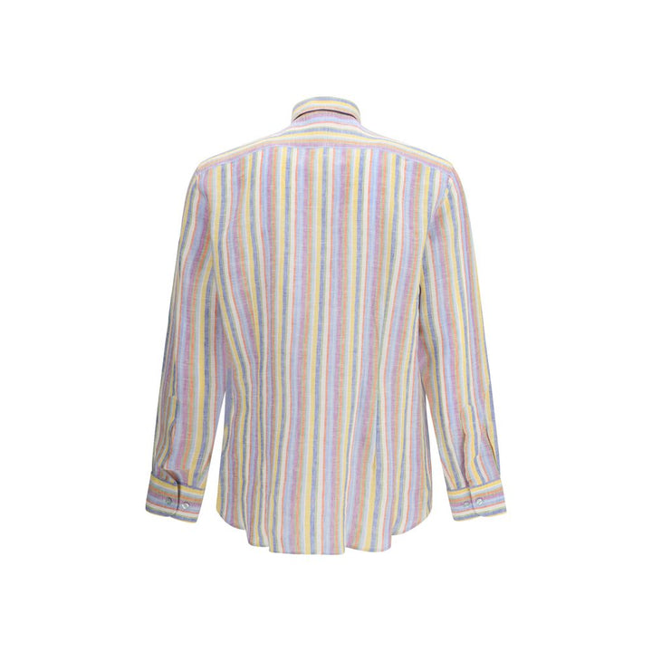 Etro Multicolor Linen Pattern Shirt