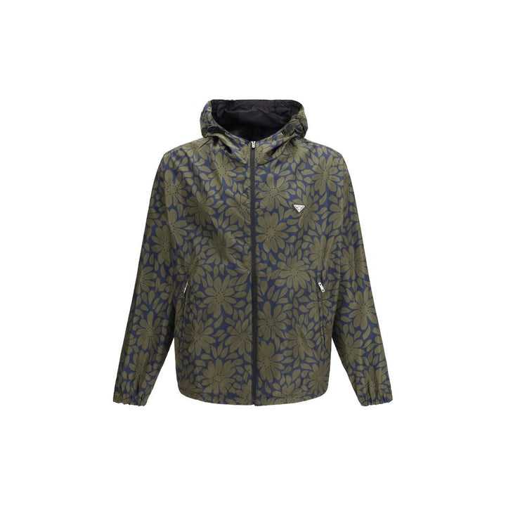 Prada Black Recycled Polyamide Shell Jacket
