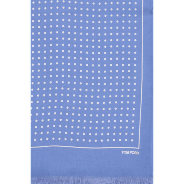 Tom Ford Blue Silk Scarf