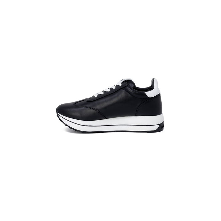 Love Moschino Black Leather Low Top Sneakers