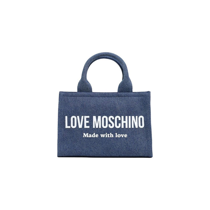 Love Moschino Blue Cotton Handbag