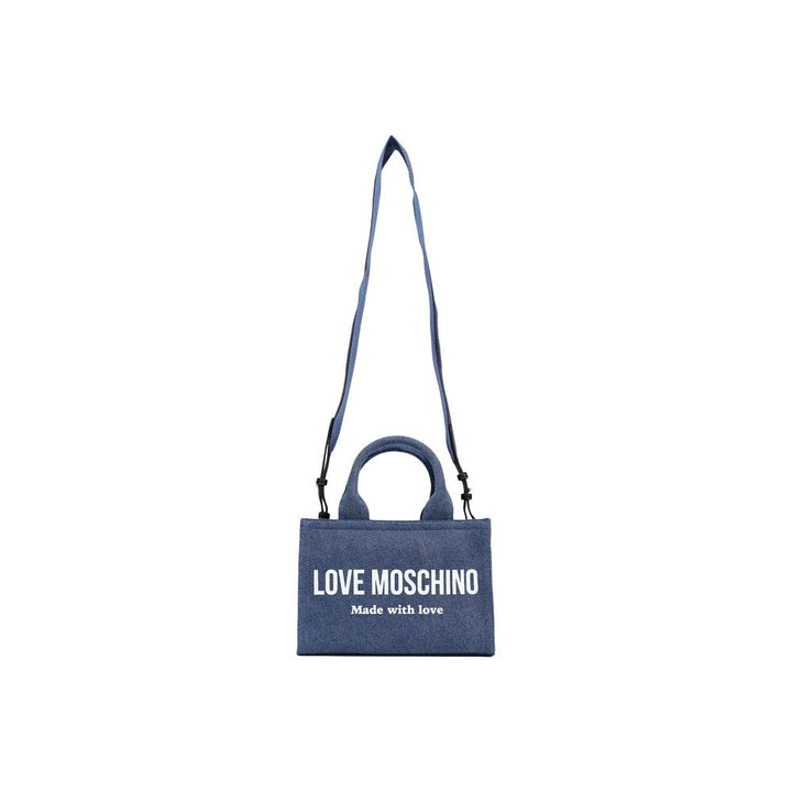 Love Moschino Blue Cotton Handbag