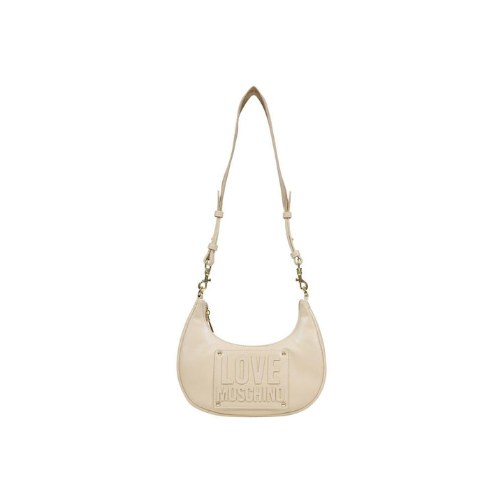 Love Moschino Cream Polyethylene Handbag