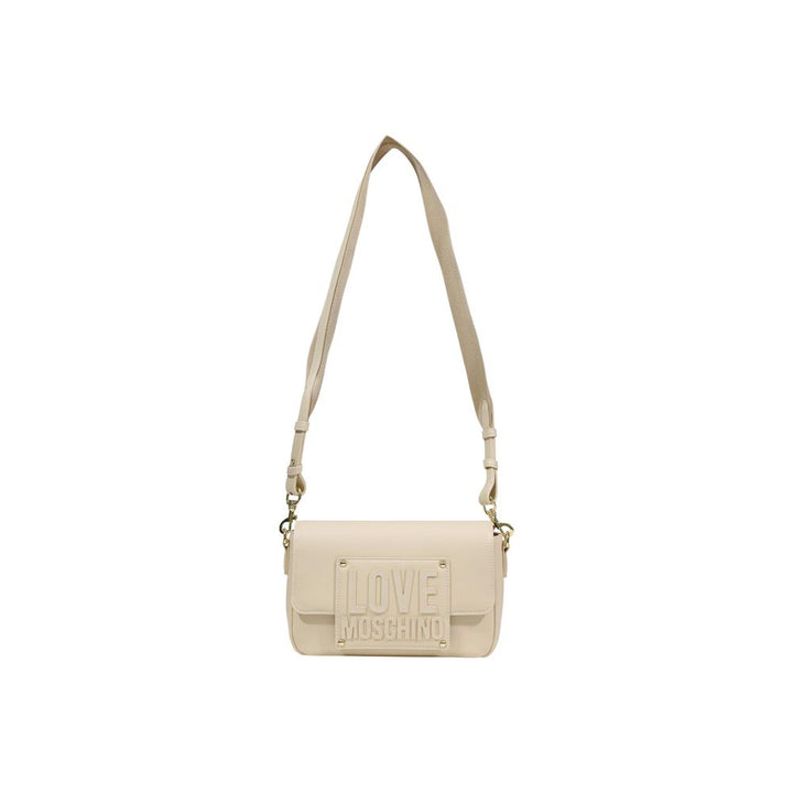 Love Moschino Cream Polyethylene Handbag