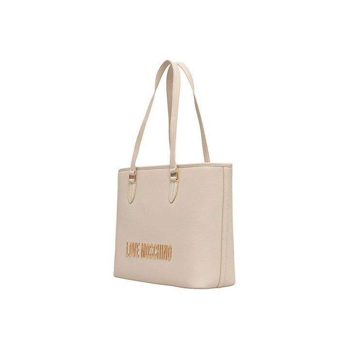 Love Moschino Beige Polyethylene Handbag