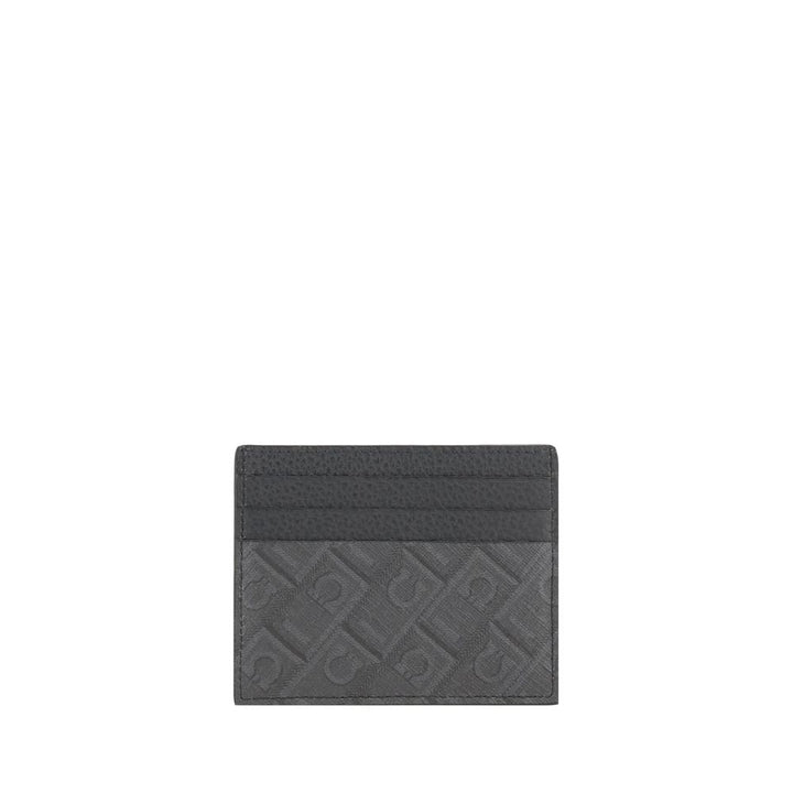 Ferragamo Gray Calf Leather Bos Taurus Wallet