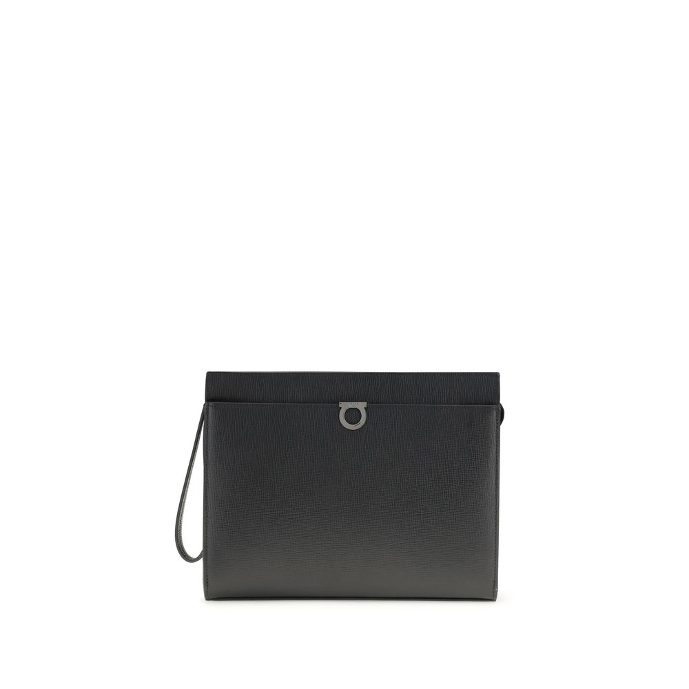 Ferragamo Black Calf Leather Bos Taurus Accessories