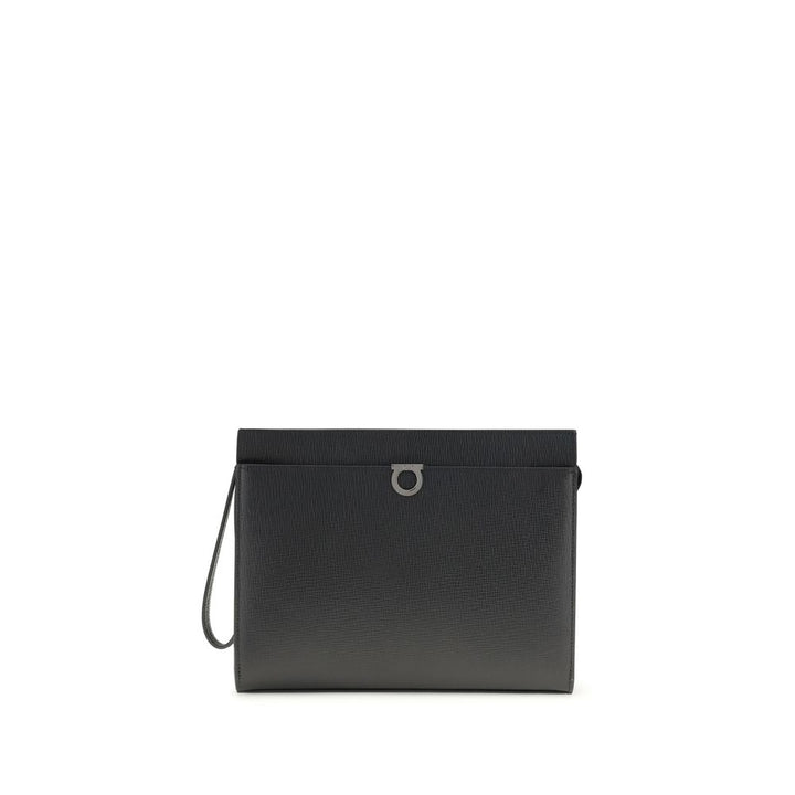 Ferragamo Black Calf Leather Bos Taurus Accessories
