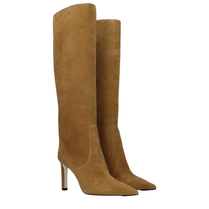 Jimmy Choo Brown Leather High Heel Boots
