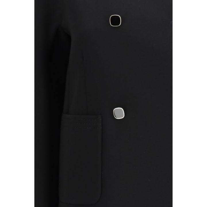 Max Mara Black Triacetate Full-Length Jacket