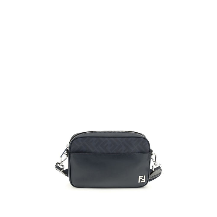 Fendi Blue Calf Leather Bos Taurus Shoulder Bag