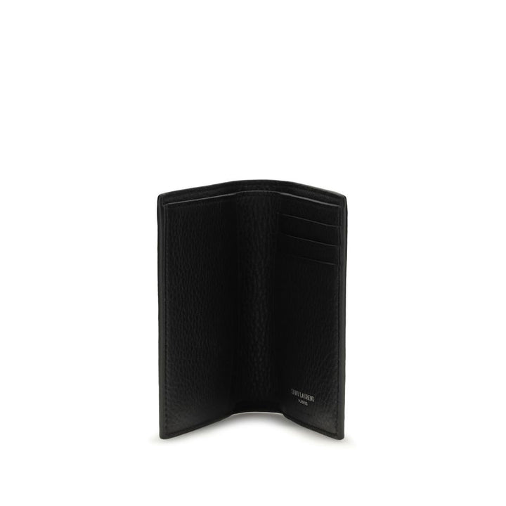 Saint Laurent Black Calf Leather Bos Taurus Wallet