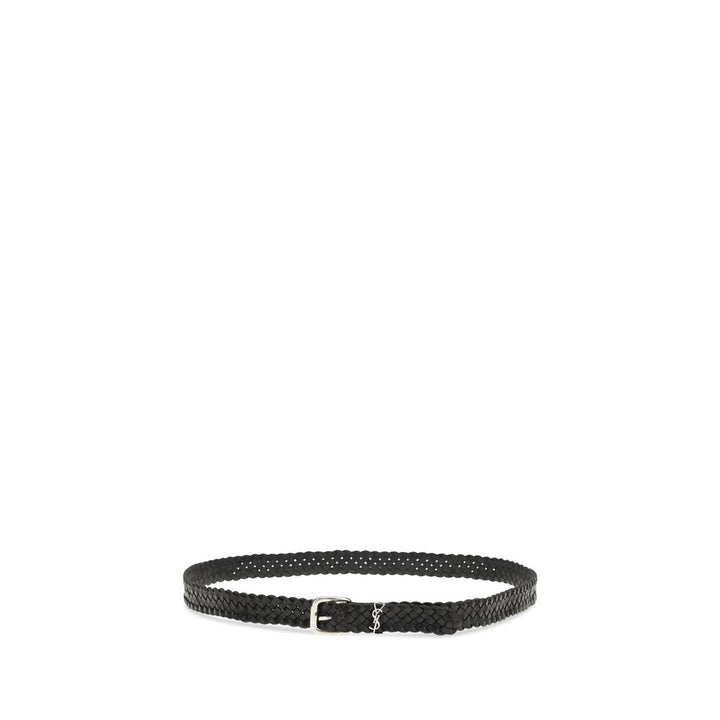 Saint Laurent Black Calf Leather Bos Taurus Regular Belt