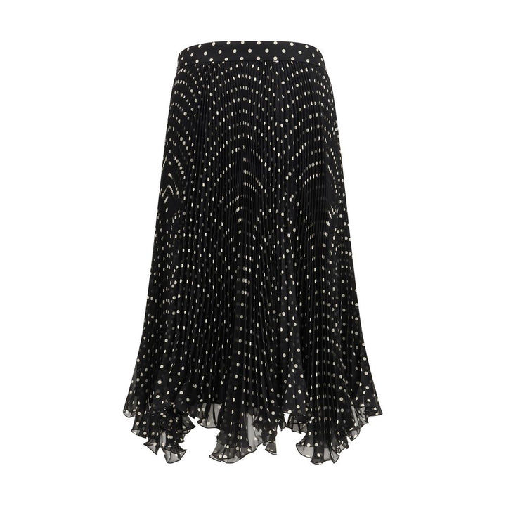 Valentino Black Viscose Midi Skirt