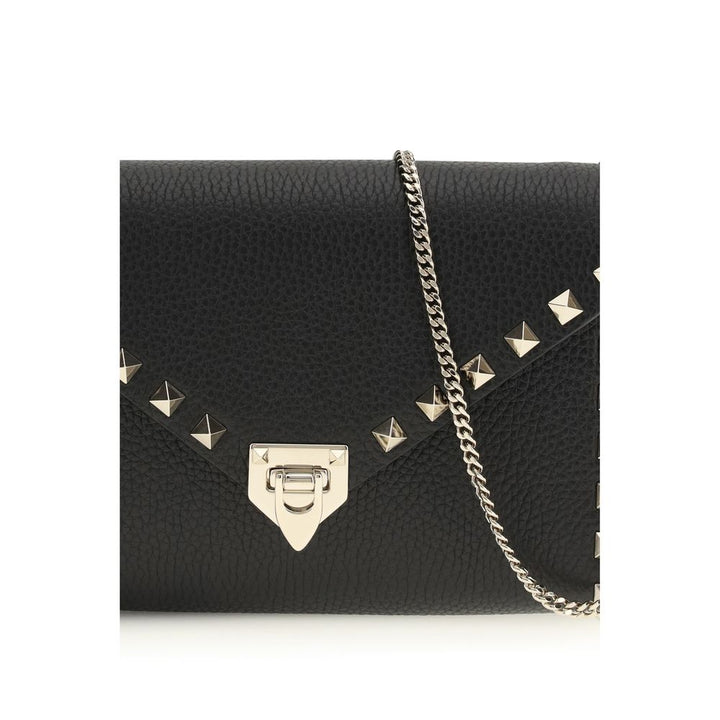 Valentino Garavani Black Calf Leather Bos Taurus Wallet