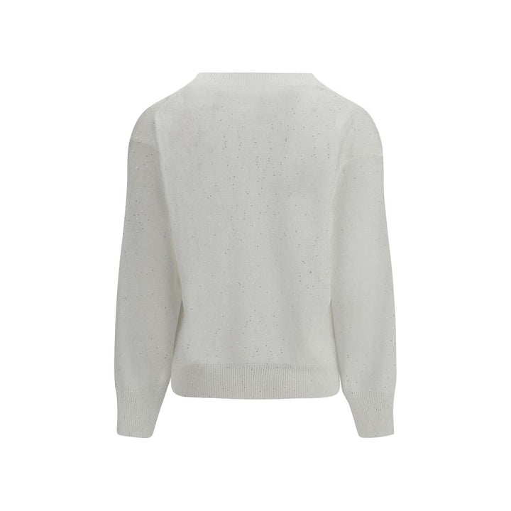 Brunello Cucinelli White Linen T-Shirt