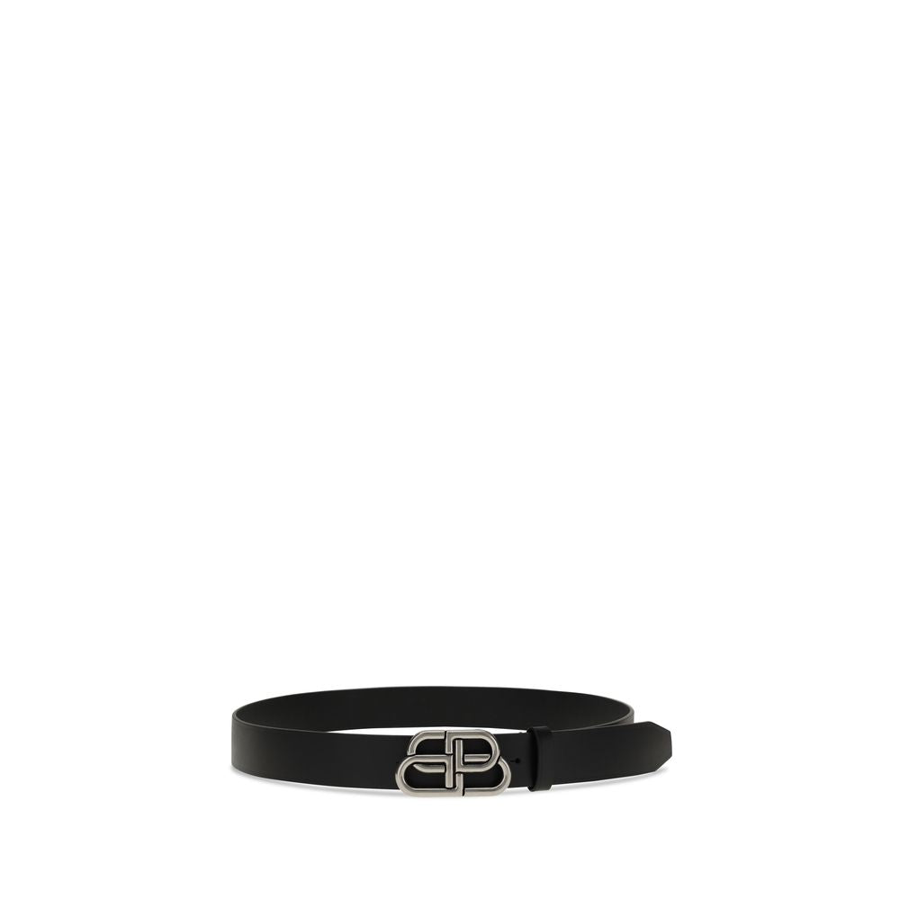 Balenciaga Black Calf Leather Bos Taurus Belt